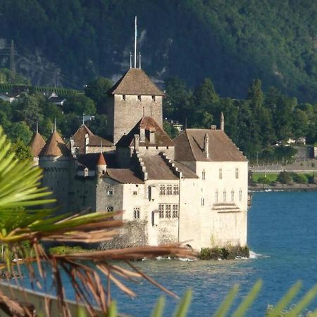 Studio Vue Panoramique Sur Le Lac Leman Veytaux Bagian luar foto